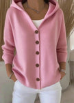 Abigail | Women's Hooded Button Front Cardigan with Cozy Classic for Layering