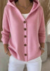 Abigail | Women's Hooded Button Front Cardigan with Cozy Classic for Layering