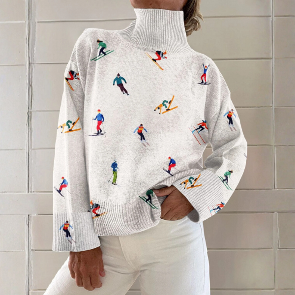 Daisy | Women's Versatile Ribbed Turtleneck Sweater Pullover with Knit Elegant for Layering