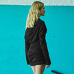 FJØRNA women's ruched bodycon mini dress, perfect for party and cocktail events, featuring a fitted design and stylish ruching details.