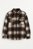 Flannel Overshirt Men Plaid Button Front Chest Pockets Regular Fit