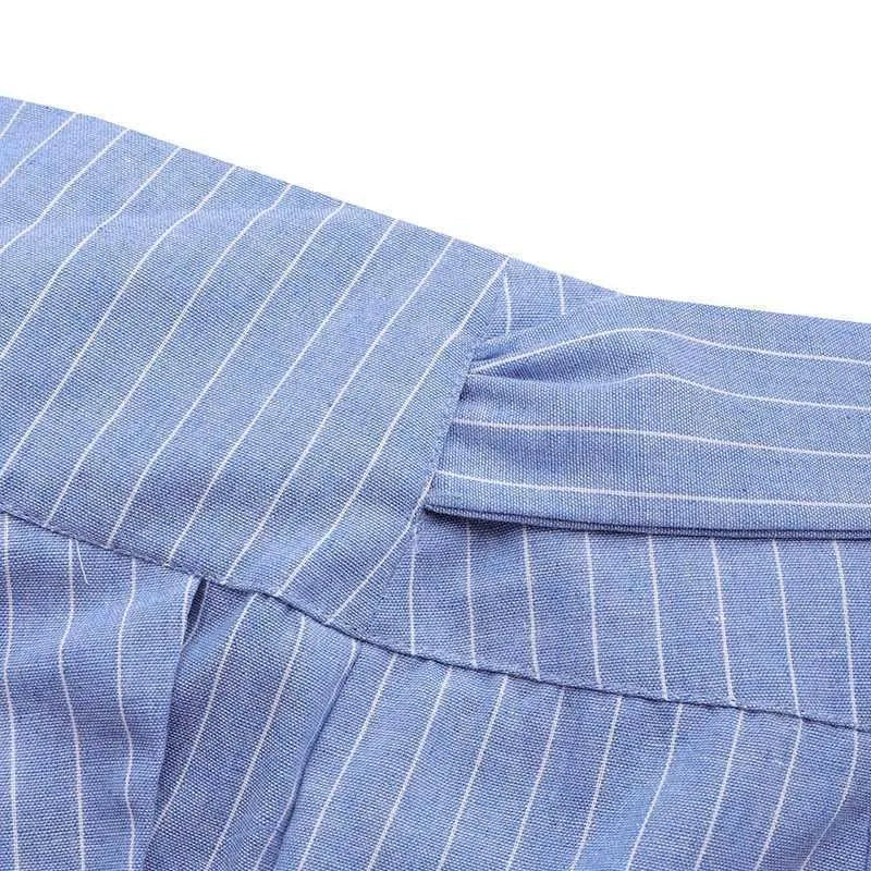 Women's high-waist cotton wide-leg trousers by FJØRNA, loose pull-on pants with relaxed fit and comfortable style.
