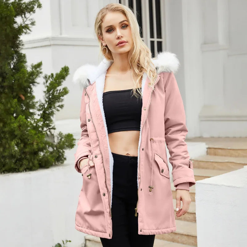 Parka Jacket Sherpa Fleece Lined Hooded Faux Fur Trim Long Winter Coat | Berit