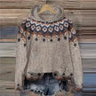 Mae | Women's Chic Oversized Knit Nordic Hoodie Sweatshirt