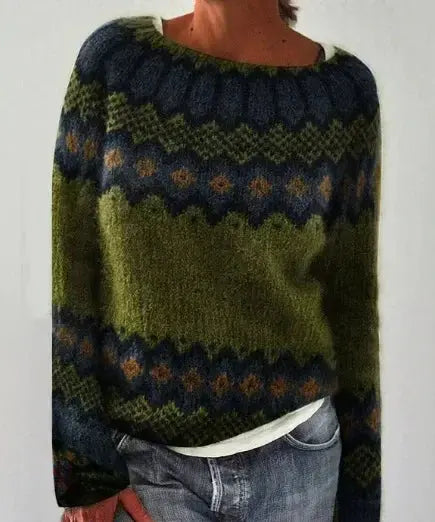 Layla | Women's Cozy Printed Sweater with Elegant Fit Soft for Everyday