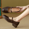 Ida | Women's Leather Block-Heel Heeled Mary Jane Shoes