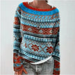 Ada | Women's Oversized Wool-Cotton Knit Sweater with Corduroy Detail for Casual