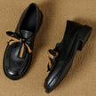 FJØRNA women's dual-tone leather loafers with handcrafted design and cushioned insoles, stylish slip-on shoes for women.