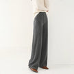 FJØRNA women's merino wool wide-leg joggers pants, soft and cozy knit fabric with relaxed fit, perfect for casual wear.