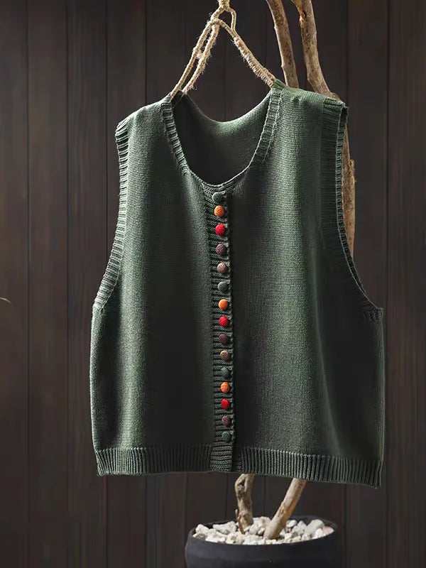 Rosalie | Women's Versatile Knit Button-Front Gilet Vest