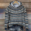 Mila | Women's Classic Oversized Knit Nordic Hoodie Sweatshirt