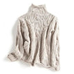 Alice | Women's Turtleneck Cable Print Sweater with High-Neck Cozy for Layering