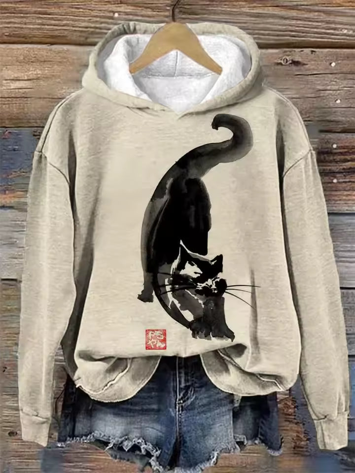 Iris | Women's Cozy Oversized Knit Nordic Hoodie Sweatshirt