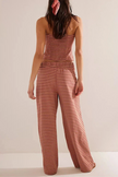 Women's loose knit wide-leg trousers by FJØRNA, pull-on style, soft and comfortable knit pants for casual and stylish looks.