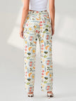 FJØRNA women's denim jeans, classic blue pants with five-pocket design, slim fit, and belt loops, casual everyday wear.