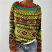 Ada | Women's Oversized Wool-Cotton Knit Sweater with Corduroy Detail for Casual