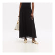 FJØRNA women's brown Italian leather woven slingback sandals with open heel and stylish design.