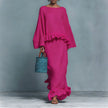 FJØRNA Hannah Bohemian two-piece dress set with flowing skirt and crop top, perfect for casual weddings and boho fashion.