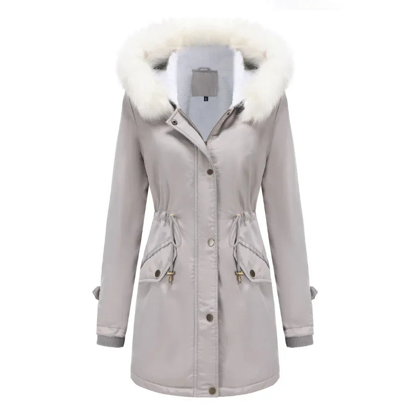 Parka Jacket Sherpa Fleece Lined Hooded Faux Fur Trim Long Winter Coat | Berit