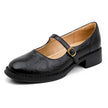 Ida | Women's Leather Block-Heel Heeled Mary Jane Shoes