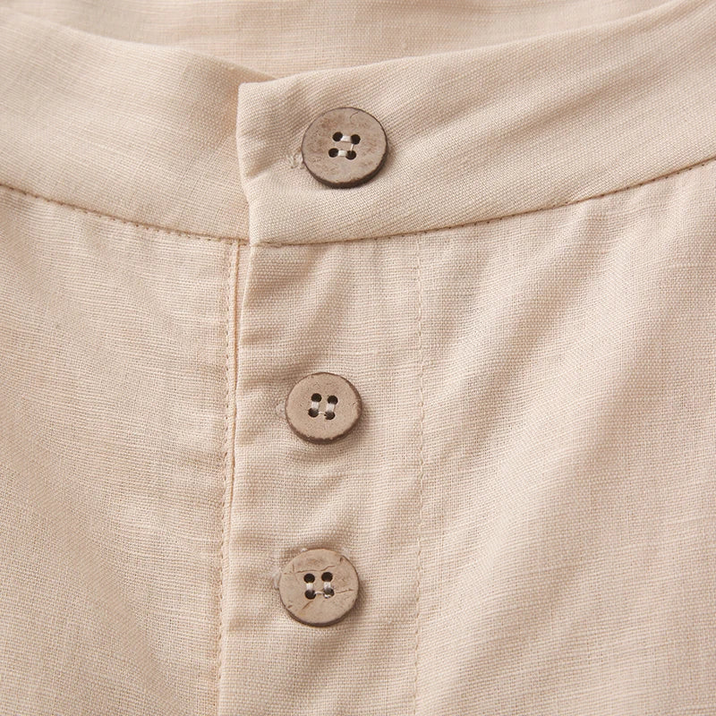 FJØRNA women's knit wide-leg trousers with elastic waist, casual and comfortable pants for women, shown in beige fabric.