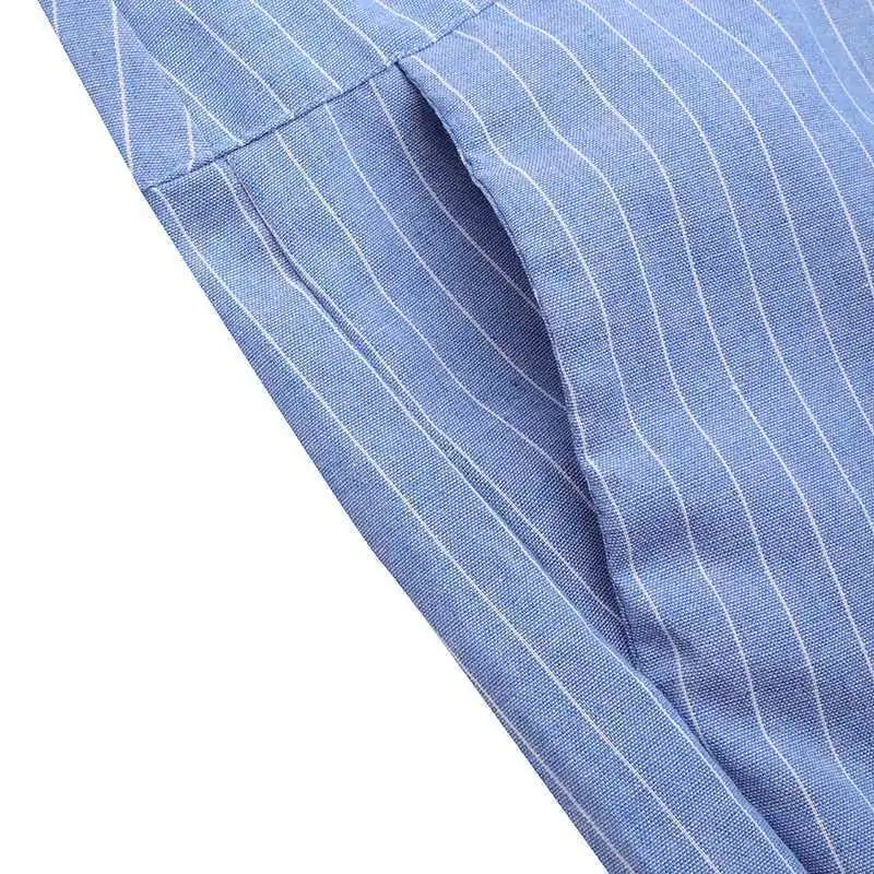 Women's high-waist cotton wide-leg trousers by FJØRNA, loose pull-on pants with a relaxed fit and comfortable style.