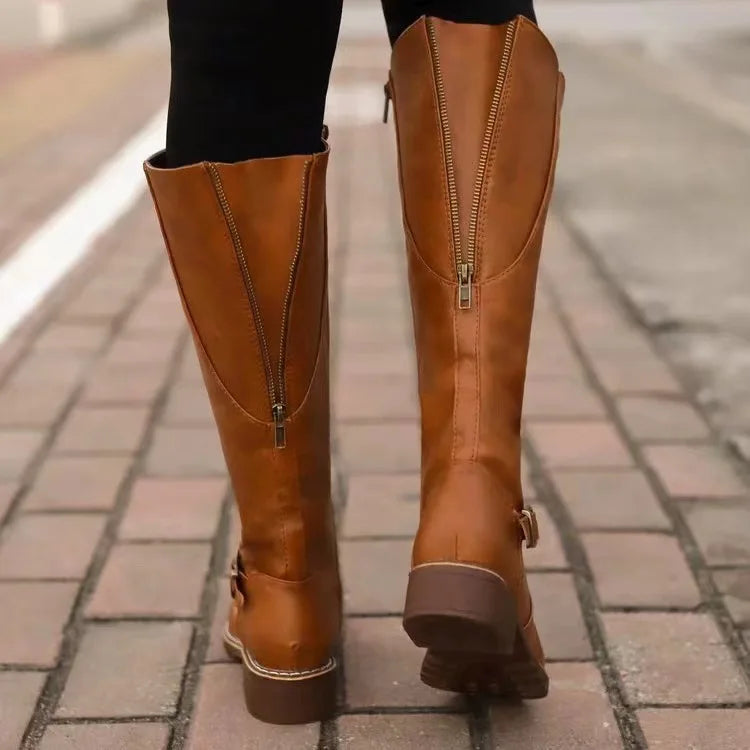 Orthopedic Tall Walking Boots with Arch Support and Cushioned Heel for Women