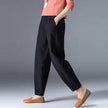 FJØRNA women's lightweight summer tapered trousers with elastic waist, casual and comfortable women's clothing for warm weather.