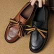 Women's FJØRNA dual-tone leather loafers featuring handcrafted design and cushioned insoles for comfortable style.