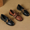 FJØRNA women's dual-tone leather loafers with cushioned insole, showcasing handcrafted stylish slip-on shoes for women