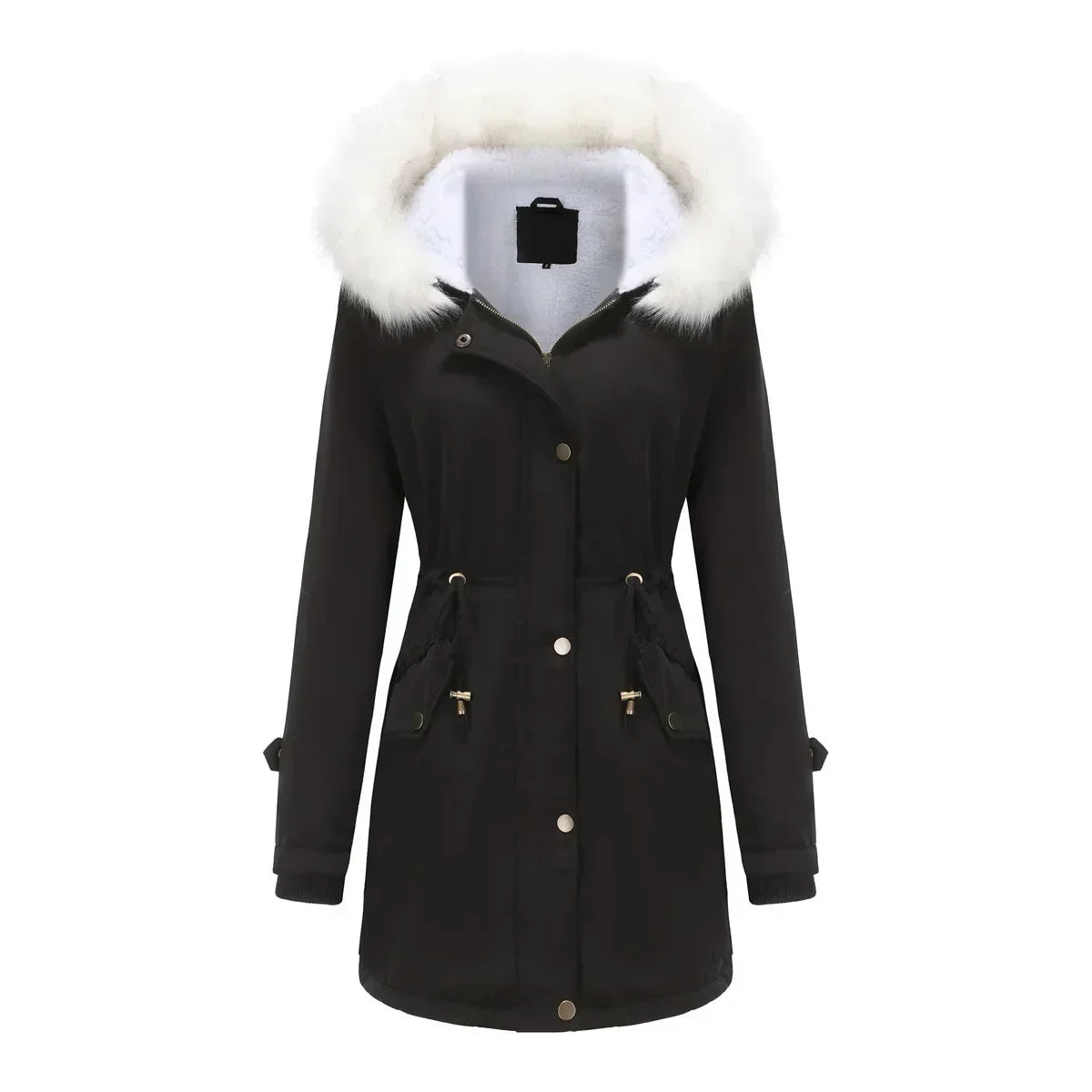 Parka Jacket Sherpa Fleece Lined Hooded Faux Fur Trim Long Winter Coat | Berit