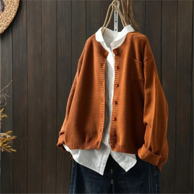 Marivelle | Women's Versatile Button-Front Cardigan Sweater Knit Sweater with Cozy for Layering