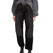 FJØRNA women's denim jeans with a stylish barrel leg cut, showcasing classic blue denim and relaxed fit style.