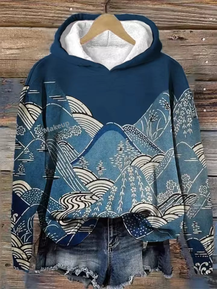 Fiona | Women's Cozy Oversized Knit Nordic Hoodie Sweatshirt