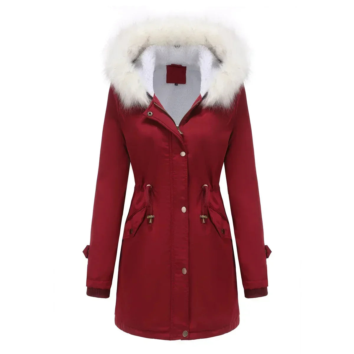 Parka Jacket Sherpa Fleece Lined Hooded Faux Fur Trim Long Winter Coat | Berit