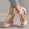 FJØRNA women's orthopedic sandals with heeled design and non-slip soles, featuring cushioned straps for comfort and support.
