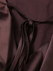 FJØRNA satin ruffled women's mini dress with a fitted bodice and flared hem, perfect for party or cocktail occasions.