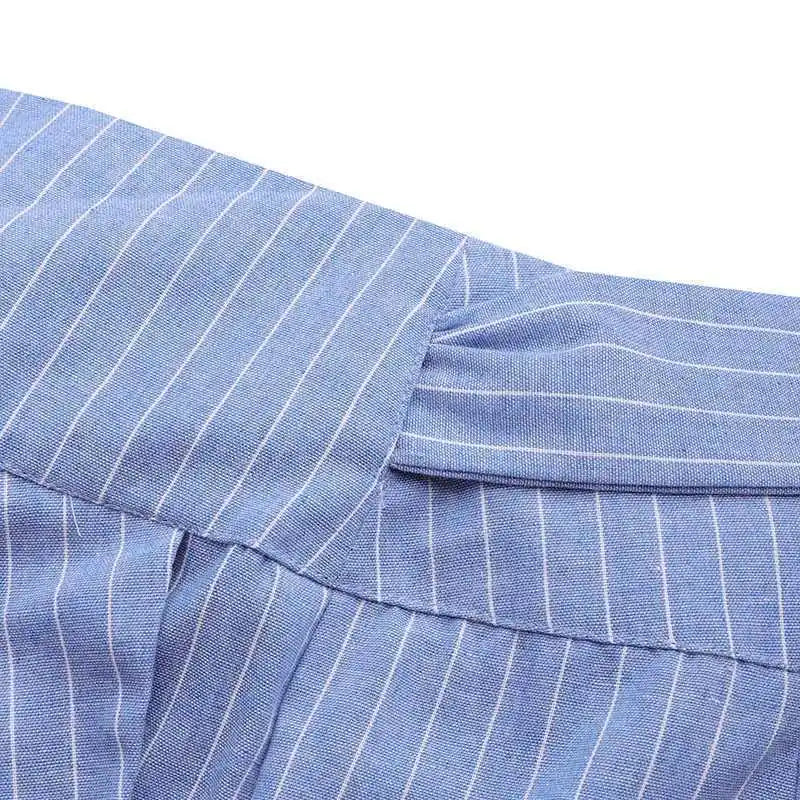 Women's high-waist cotton wide-leg trousers by FJØRNA, featuring a loose fit and pull-on design, shown in a neutral fabric.