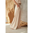 FJØRNA women's knit wide-leg trousers, loose pull-on pants, soft fabric and relaxed fit, shown in a neutral color