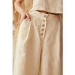 FJØRNA women's knit wide-leg trousers with elastic waist, soft and comfortable pants for casual or stylish wear.