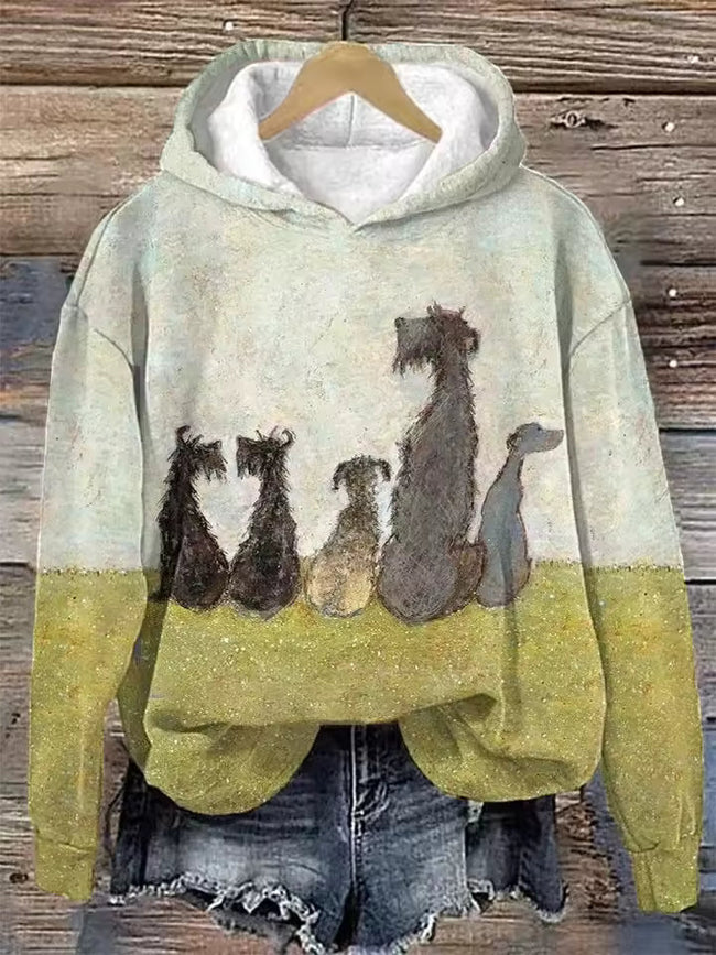 Naomi | Women's Cozy Oversized Knit Nordic Hoodie Sweatshirt Pullover with Round-Neck Hooded Star Print Soft for Autumn