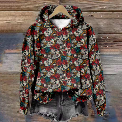 Anna | Women's Cozy Oversized Knit Nordic Hoodie Sweatshirt