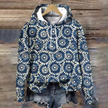 Emma | Women's Cozy Oversized Knit Nordic Hoodie Sweatshirt
