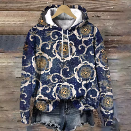 Emma | Women's Cozy Oversized Knit Nordic Hoodie Sweatshirt