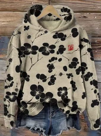 Olivia | Women's Cozy Oversized Knit Nordic Hoodie Sweatshirt