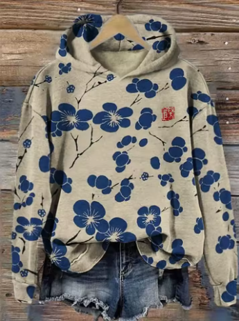 Olivia | Women's Cozy Oversized Knit Nordic Hoodie Sweatshirt