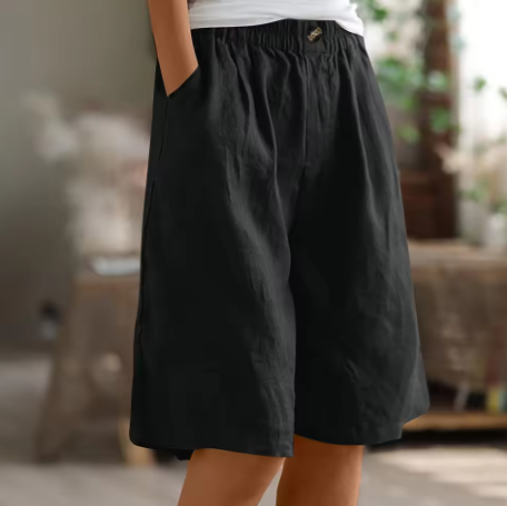 FJØRNA lightweight summer women's shorts with elastic waist and breathable fabric, perfect for warm weather casual wear.