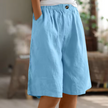 FJØRNA lightweight summer women's shorts with elastic waist and breathable fabric, ideal for casual warm-weather wear.