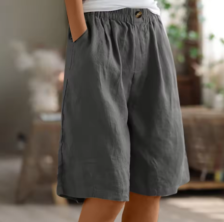 FJØRNA women's lightweight summer shorts with elastic waistband, breathable fabric, perfect for warm weather and casual wear.