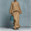 FJØRNA Hannah Bohemian two-piece dress set with flowing skirt and crop top, perfect for casual weddings and boho-inspired style